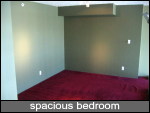 very spacious bedroom